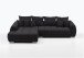 Wohnlandschaft >Amelie< 9 Kissen, Waffelsteppung, weicher Cord grau - 300x86x215cm (BxHxT)