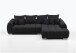 Wohnlandschaft >Amelie< 9 Kissen, Waffelsteppung, weicher Cord grau - 300x86x215cm (BxHxT)