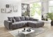 Wohnlandschaft >Amelie< 9 Kissen, Waffelsteppung, Feinwebstoff mittelgrau - 300x86x215cm BxHxT