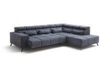 Wohnlandschaft >Iver< Sitz+Kopfteilverstellung, 5 Kissen, anthrazit - 295x100x232cm (BxHxT)