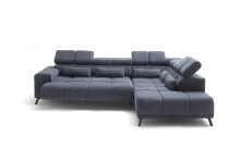 Wohnlandschaft >Iver< Sitz+Kopfteilverstellung, 5 Kissen, anthrazit - 295x100x232cm (BxHxT)