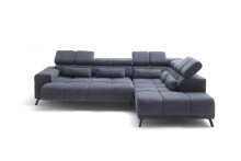 Wohnlandschaft >Iver< Sitz+Kopfteilverstellung, 5 Kissen, anthrazit - 295x100x232cm (BxHxT)
