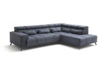 Wohnlandschaft >Iver< Sitz+Kopfteilverstellung, 5 Kissen, anthrazit - 295x100x232cm (BxHxT)