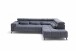 Wohnlandschaft >Iver< Sitz+Kopfteilverstellung, 5 Kissen, anthrazit - 295x100x232cm (BxHxT)