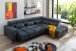 Wohnlandschaft >Iver< Sitz+Kopfteilverstellung, 5 Kissen, anthrazit - 295x100x232cm (BxHxT)