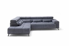 Wohnlandschaft >Iver< Sitz+Kopfteilverstellung, 5 Kissen, anthrazit - 295x100x232cm (BxHxT)