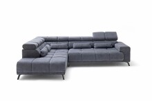Wohnlandschaft >Iver< Sitz+Kopfteilverstellung, 5 Kissen, anthrazit - 295x100x232cm (BxHxT)
