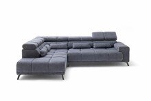 Wohnlandschaft >Iver< Sitz+Kopfteilverstellung, 5 Kissen, anthrazit - 295x100x232cm (BxHxT)