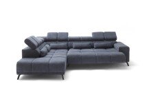 Wohnlandschaft >Iver< Sitz+Kopfteilverstellung, 5 Kissen, anthrazit - 295x100x232cm (BxHxT)