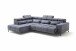 Wohnlandschaft >Iver< Sitz+Kopfteilverstellung, 5 Kissen, anthrazit - 295x100x232cm (BxHxT)
