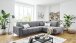 Wohnlandschaft >Lindesberg< elektr. Sitzverstellung, Federkern, grau - 317x107x230cm (BxHxT)