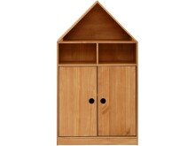 Bücherregal >Umeå< 133x75 cm in Natur, teilmassives Kiefernholz, 2 Türen