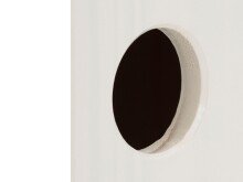 Bücherregal >Umeå< 133x75 cm in Weiß, teilmassiv, mit 2 Türen und 1 Fach