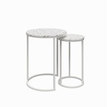 Satztisch >Ailema< 45x57x45 cm – Weiß,...