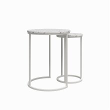 Satztisch >Ailema< 45x57x45 cm – Weiß,...