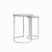 Satztisch >Ailema< 45x57x45 cm – Weiß, MDF & Metall, elegant & robust