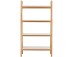 Bücherregal >Berga< Weiß, 99x179x40 cm, MDF & Bugholz, gekreuzte Beine