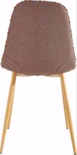 Esszimmerstuhl >Pensa< (2er Set) Braun, 55x87x48 cm, Stoffbezug, Metallbeine Holzoptik