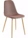 Esszimmerstuhl >Pensa< (2er Set) Braun, 55x87x48 cm, Stoffbezug, Metallbeine Holzoptik