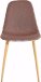 Esszimmerstuhl >Pensa< (2er Set) Braun, 55x87x48 cm, Stoffbezug, Metallbeine Holzoptik
