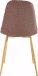 Esszimmerstuhl >Pensa< (2er Set) Braun, 55x87x48 cm, Stoffbezug, Metallbeine Holzoptik