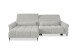 Wohnlandschaft >Wolve< elektr. Sitzverstellung, 2 Kissen, Cord taupe - 277x108x179cm (BxHxT