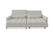 Wohnlandschaft >Wolve< elektr. Sitzverstellung, 2 Kissen, Cord taupe - 277x108x179cm (BxHxT)