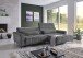 Wohnlandschaft >Wolve< Kopfteilverstellungen, 2 Kissen, Cord grau - 277x108x179cm (BxHxT)