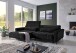 Wohnlandschaft >Wolve< Kopfteilverstellungen, 2 Kissen, Cord schwarz - 277x108x179cm (BxHxT)