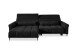 Wohnlandschaft >Wolve< Kopfteilverstellungen, 2 Kissen, Cord schwarz - 277x108x179cm (BxHxT)