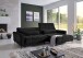 Wohnlandschaft >Wolve< Kopfteilverstellungen, 2 Kissen, Cord schwarz - 277x108x179cm (BxHxT)