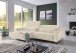 Wohnlandschaft >Wolve< Kopfteilverstellungen, 2 Kissen, Cord creme - 277x108x179cm (BxHxT)
