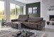 Wohnlandschaft >Wolve< Kopfteilverstellung, 2 Kissen, Cord graubraun - 277x108x179cm (BxHxT)
