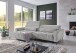 Wohnlandschaft >Wolve< Kopfteilverstellung, 2 Kissen, Cord silbergrau - 277x108x179cm (BxHxT)
