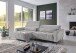 Wohnlandschaft >Wolve< Kopfteilverstellung, 2 Kissen, Cord silbergrau - 277x108x179cm (BxHxT)