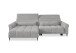 Wohnlandschaft >Wolve< Kopfteilverstellung, 2 Kissen, Cord silbergrau - 277x108x179cm (BxHxT)