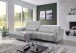 Wohnlandschaft >Wolve< Kopfteilverstellungen, 2 Kissen, hellgrau - 277x108x179 (BxHxT)