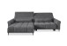 Wohnlandschaft >Wolve< elektr. Sitzverstellung, 2 Kissen, Cord grau - 277x108x179cm (BxHxT)