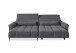 Wohnlandschaft >Wolve< elektr. Sitzverstellung, 2 Kissen, Cord grau - 277x108x179cm (BxHxT)
