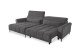 Wohnlandschaft >Wolve< elektr. Sitzverstellung, 2 Kissen, Cord grau - 277x108x179cm (BxHxT)