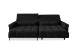 Wohnlandschaft >Wolve< elektr. Sitzverstellung, 2 Kissen, Cord schwarz - 277x108x179cm BxHxT
