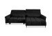 Wohnlandschaft >Wolve< elektr. Sitzverstellung, 2 Kissen, Cord schwarz - 277x108x179cm BxHxT