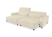 Wohnlandschaft >Wolve< elektr. Sitzverstellung, 2 Kissen, Cord beige - 277x108x179cm (BxHxT)