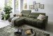 Wohnlandschaft >Wolve< elektr. Sitzverstellung, 2 Kissen, Cord grün - 277x108x179cm (BxHxT)