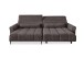 Wohnlandschaft >Wolve< elektr. Sitzverstellung, Kissen, Cord graubraun - 277x108x179cm BxHxT