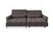 Wohnlandschaft >Wolve< elektr. Sitzverstellung, Kissen, Cord graubraun - 277x108x179cm BxHxT