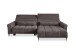Wohnlandschaft >Wolve< elektr. Sitzverstellung, Kissen, Cord graubraun - 277x108x179cm BxHxT