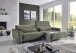 Wohnlandschaft >Wolve< elektr. Sitzverstellung, 2 Kissen, Cord oliv - 277x108x179cm (BxHxT)