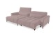 Wohnlandschaft >Wolve< elektr. Sitzverstellung, 2 Kissen, Cord rosa - 277x108x179cm (BxHxT)