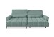 Wohnlandschaft >Wolve< elektr. Sitzverstellung, 2 Kissen, Cord mint - 277x108x179cm (BxHxT)